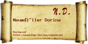 Neumüller Dorina névjegykártya